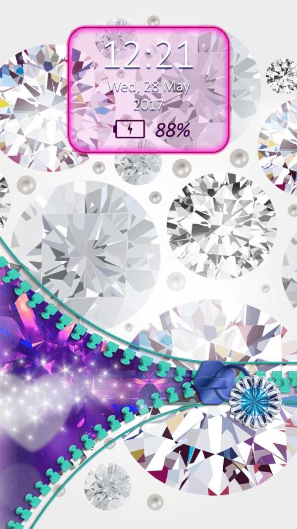 Diamond Zipper Lock Screen App screenshot 7