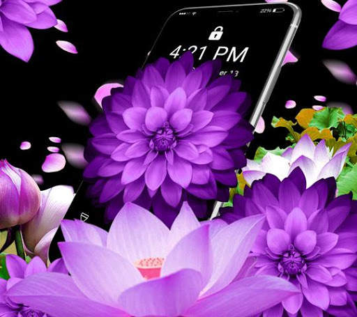 Purple Flower APUS live wallpaper screenshot 1