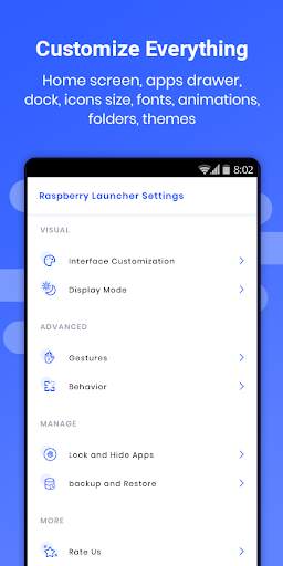 Raspberry Launcher screenshot 1