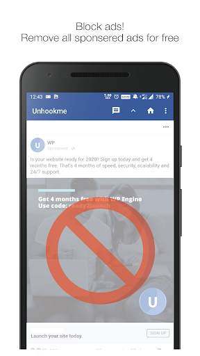 Unhookme for facebook screenshot 3