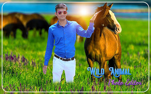 Wild Animal Overlay Effect : Frame, Sticker, Text screenshot 1