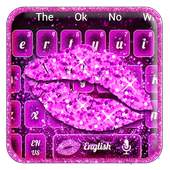 Glossy Lavender Lips keyboard theme 10001002
