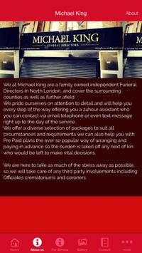 Michael King Funerals screenshot 2