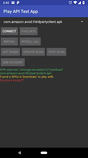 Play API Test App स्क्रीनशॉट 2