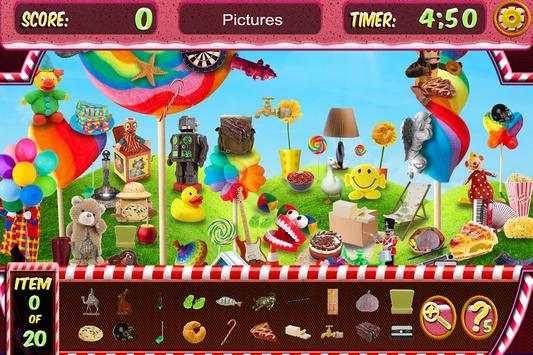 Hidden Objects World of Candy - Seek & Find Games screenshot 1