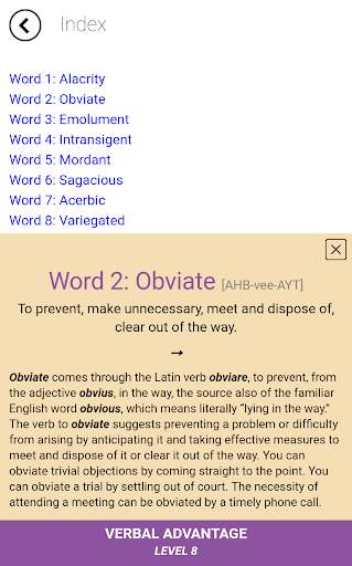 Verbal Advantage - Level 8 screenshot 6