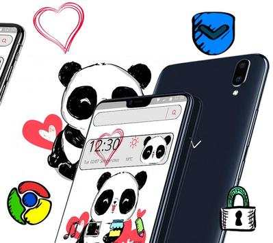 Cartoon Cute Happy Panda Theme screenshot 2
