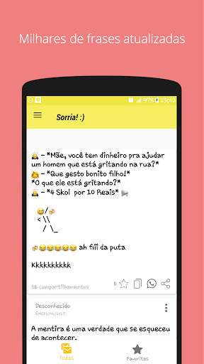 Sorria! - mensagens e frases engraçadas screenshot 1