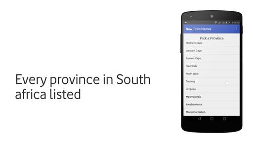New Town Names South Africa screenshot 1