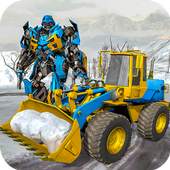 Snow Excavator Crane Robot Transformation Game 1.0.7