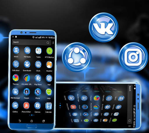 Blue Car Launcher Theme screenshot 5