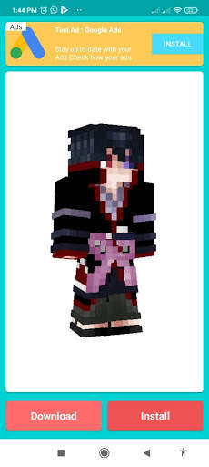 Skin Naruto for MCPE - Skinpack - 3D View screenshot 4