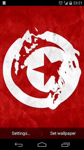 Flag of Tunisia Live Wallpaper screenshot 1