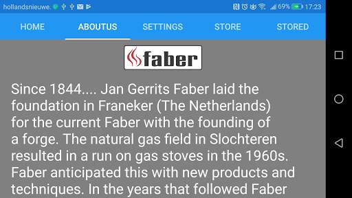 Faber Flue App V2 screenshot 1