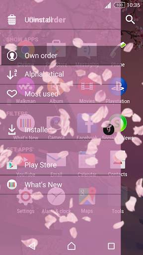 Sakura theme Xperia Launcher screenshot 3
