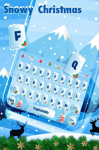Snowy Christmas Theme - Android Keyboard स्क्रीनशॉट 1
