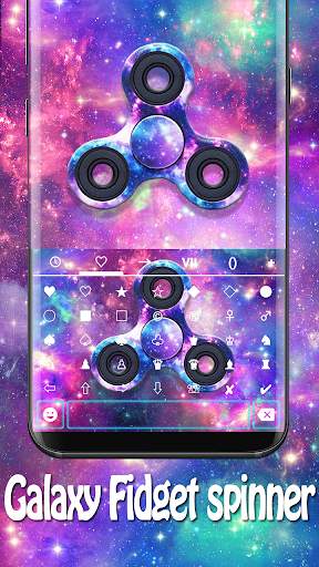 Fidget Spinner Galaxy Emoji Keyboard Theme🔥 screenshot 6