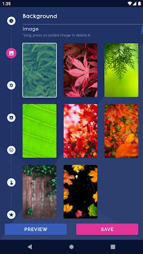 Forest Leaves Clock Wallpaper screenshot 1