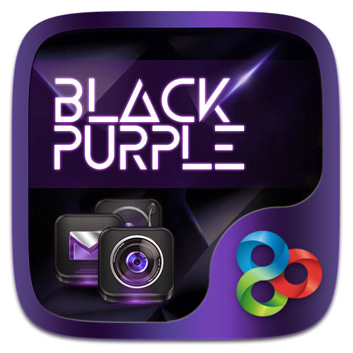 Black Purple GO Launcher Theme أيقونة