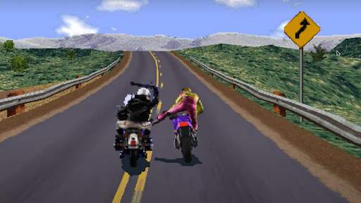 Road Rash like computer game screenshot 2