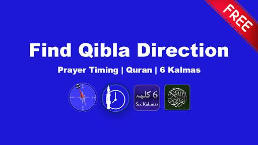 Find Qibla Direction & Prayer Times - Qibla finder скриншот 1