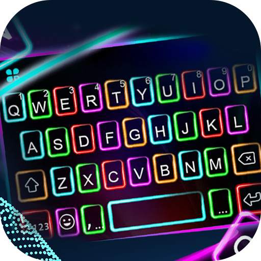 RGB Neon HD Keyboard Background 1.0