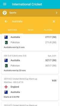 Live Cricket Score and Schedule screenshot 1