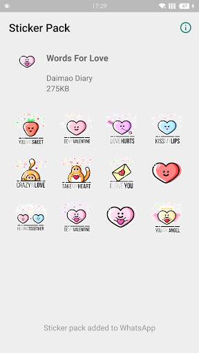 WAStickerApps - Words For Love screenshot 2