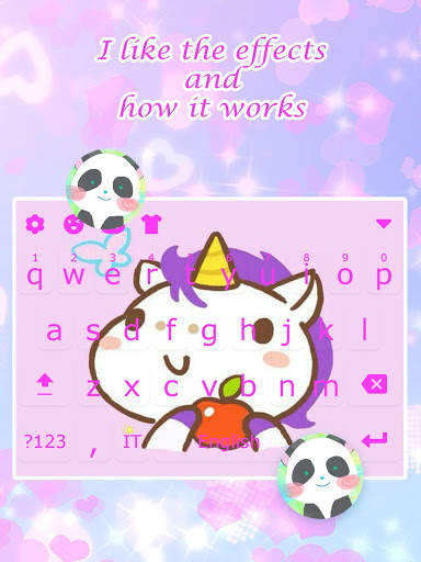 Cute Unicorn Emoji & GIF Keyboard Theme screenshot 3