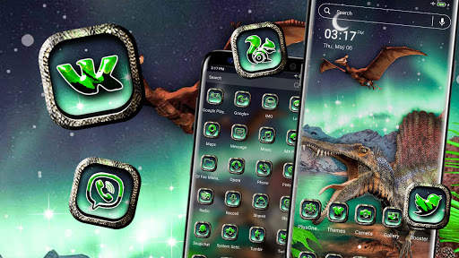 Aurora Dinosaur Launcher Theme screenshot 1