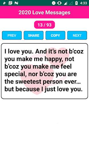 2021 LOVE Messages Love SMS Status Love Quotes screenshot 2