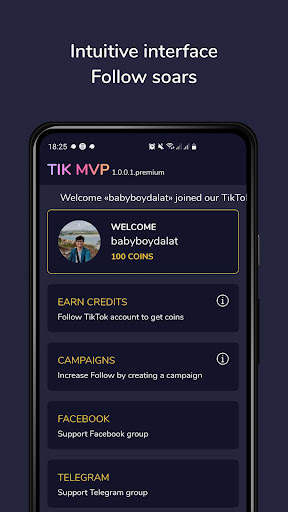 TIK MVP - Get Free Real TikTok Followers 2021 screenshot 1