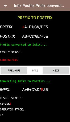 Infix Postfix Prefix converter screenshot 2