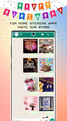 Happy Birthday Animated Stickers For WhatsApp screenshot 5