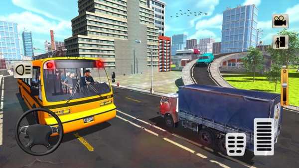 Bus Sekolah Menengah Mengemudi 2017: Game Bus yang screenshot 10