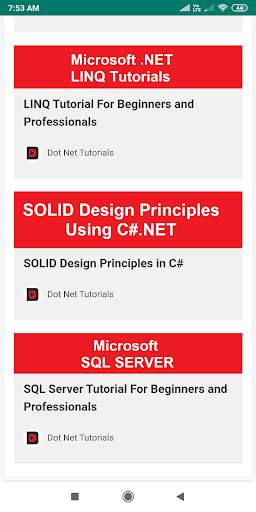 DOT NET TUTORIALS скриншот 4