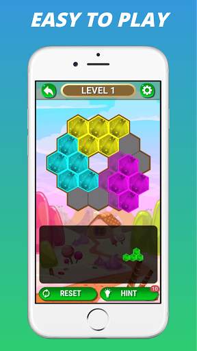 Hex Block Pop! Candy Block Puzzle Games screenshot 1