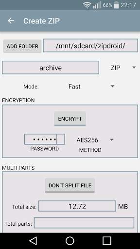 Simple unzip, unrar and zip screenshot 5