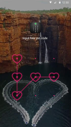 AppLock Live Theme - Love Speedboat 🚤 screenshot 1