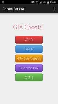 Cheats For GTA Series screenshot 1
