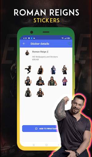 WAStickerApps - Roman Reigns stickers for WhatsApp screenshot 3