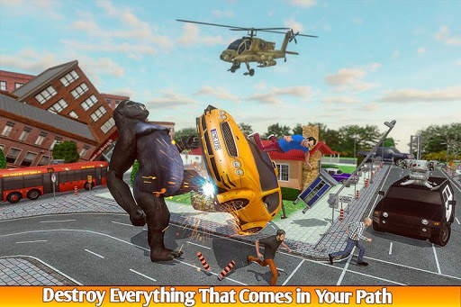 Angry Gorilla City Battle: Dinosaur Survival Games screenshot 4