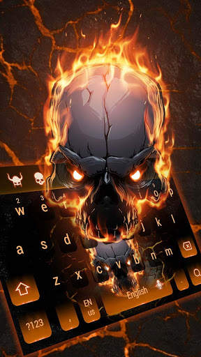 Hell blood fire skull  keyboard screenshot 2
