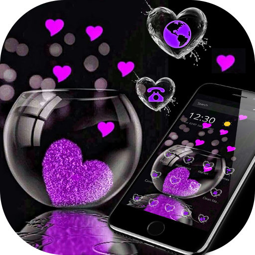 Pink Love Heart Theme icon