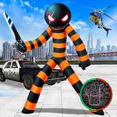 US Stickman Prisoner Rope Hero Gangstar Crime Town