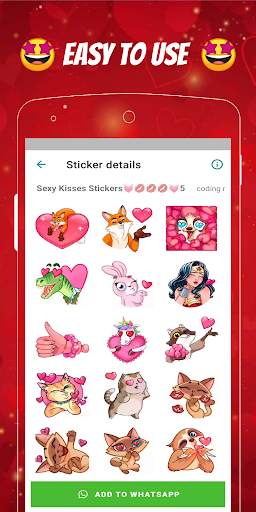 Romantic Kiss Stickers for WA screenshot 1