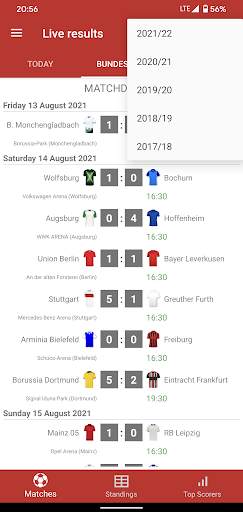Live Scores for Bundesliga 2021/2022 screenshot 7