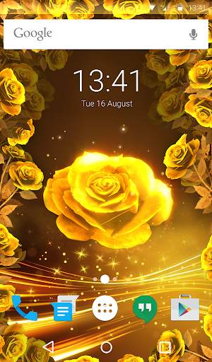 Gold Rose Animated Keyboard   Live Wallpaper screenshot 6