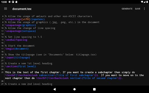 VerbTeX LaTeX Editor screenshot 5