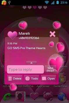 Theme Hearts for GO SMS Pro screenshot 3